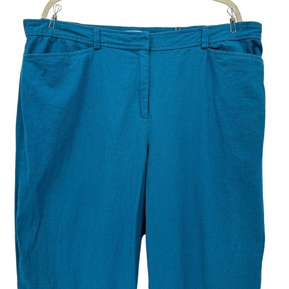 Pendelton Plus Linen Rayon Blue Pants Womens 20W - Picture 2 of 9